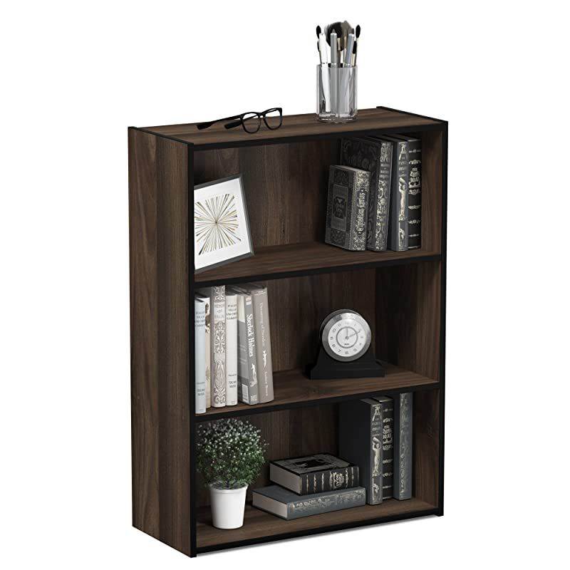 Pasir 3Tier Open Shelf Bookcase Columbia Walnut