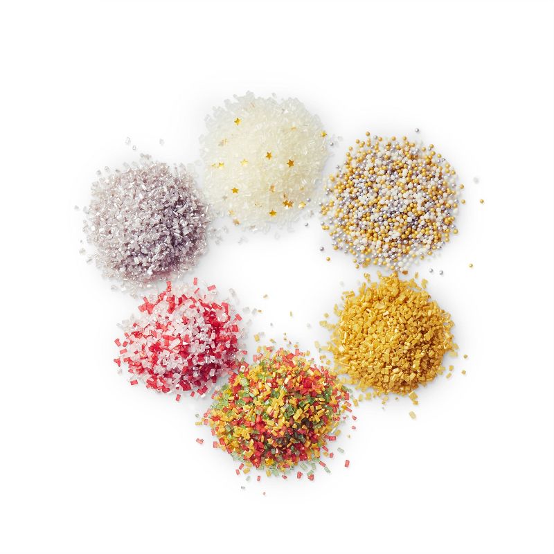 Wilton Gold, Silver and White Sugars - 3oz