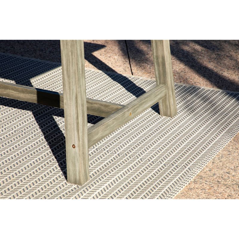 Sierra 6pc Outdoor Eucalyptus Wood Rectangular Dining Set - Dark Gray - Coaster