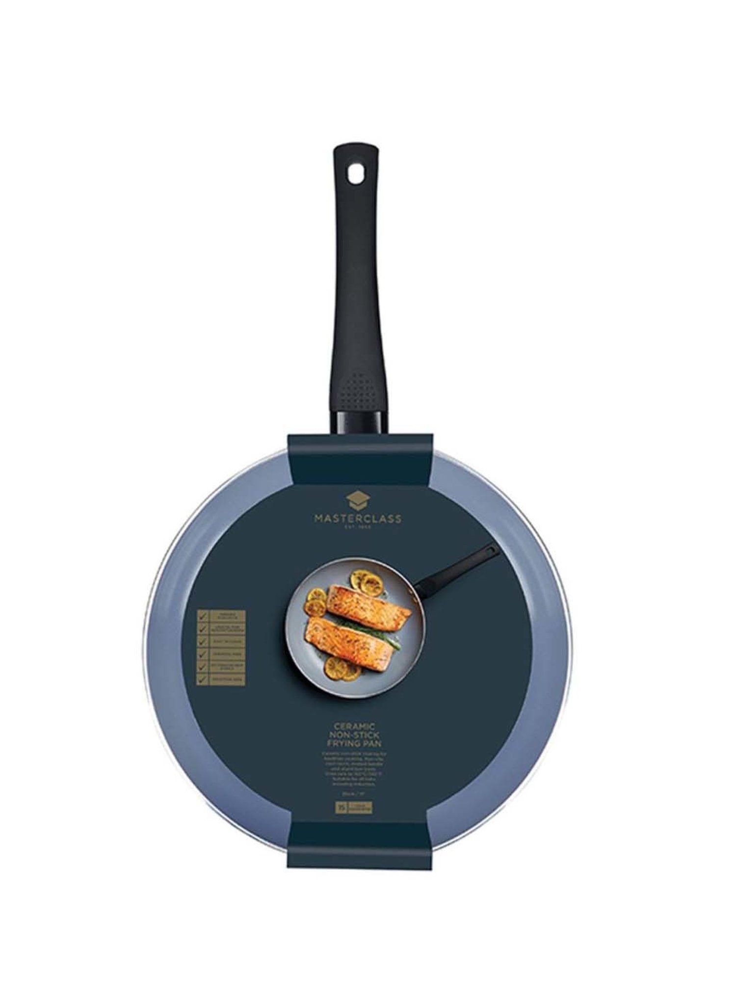 MasterClass Black Medium Aluminium Eco Fry Pan - 28 cm