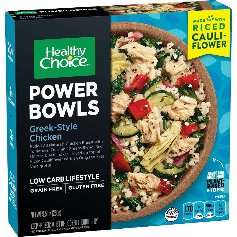 Healthy Choice Frozen Power Bowls Greek Style Chicken