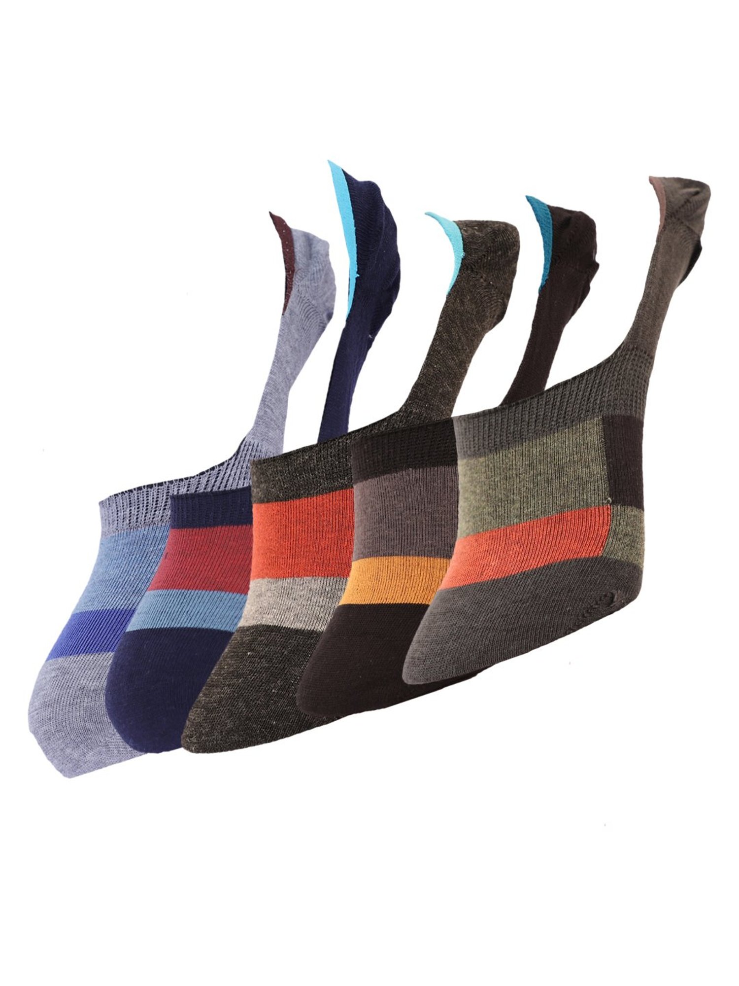 Dollar Multi Cotton Free Size Printed Socks - Pack of 5