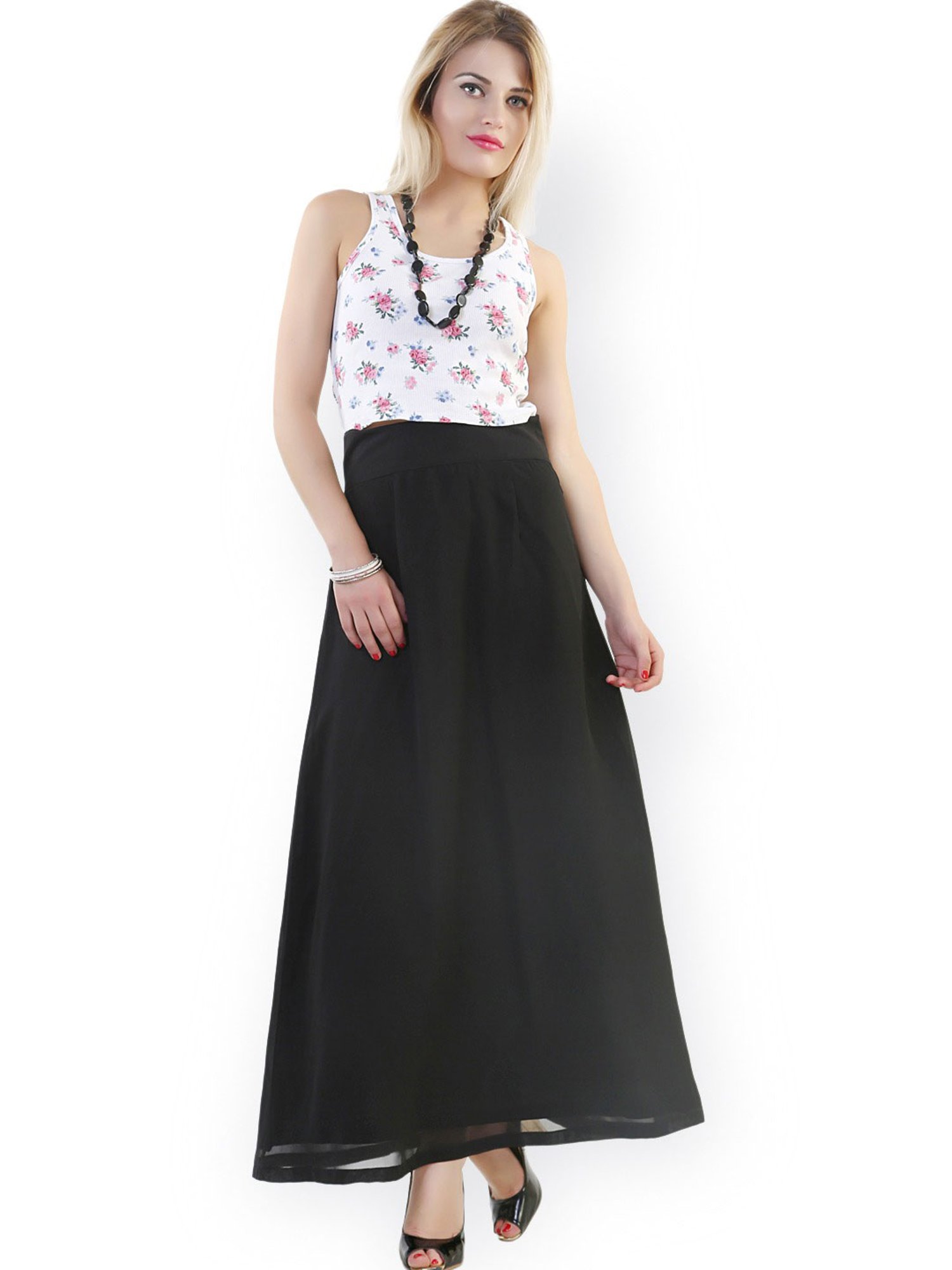 Belle Fille Black Maxi Skirt