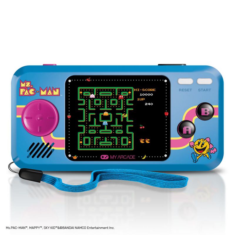 My Arcade MS. PAC-Man Pocket Player Portable Handheld with 3 Games: MS.PAC-Man, Sky Kid & MAPPY