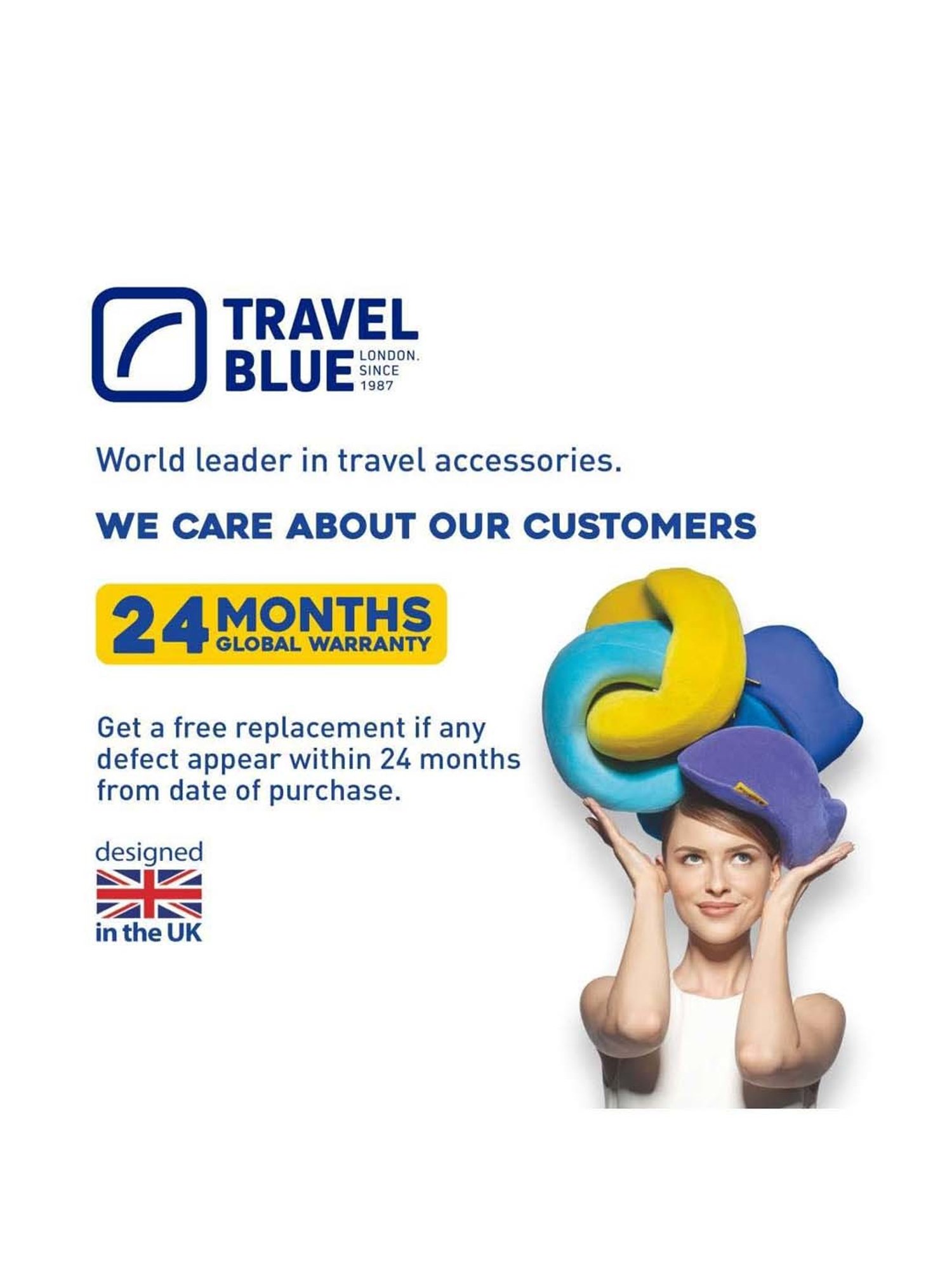 Travel Blue Cream Sheep Pillow for Kids