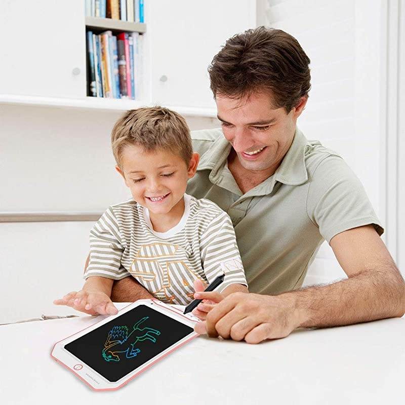 Writing Board for Child Drawing Toys Doodle Board Toys for Kids,Birthday Gift for 4-5 Years Old Kids,Color LCD Writing Tablet with Stylus Smart Paper for Drawing Writer(Pink-w-c)