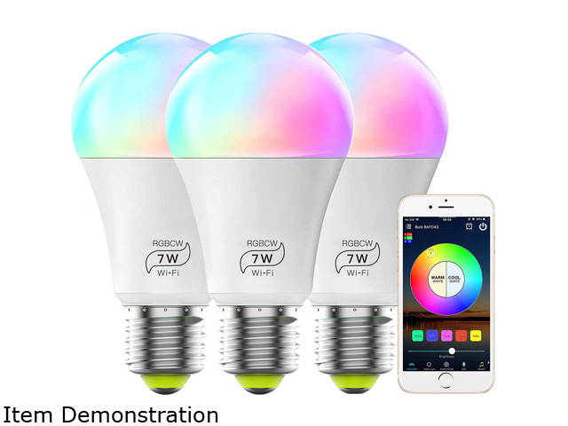 MagicLight Smart Light Bulb (60w Equivalent), A19 7W Multicolor 2700k-6500k Dimmable WiFi LED Bulb, Compatible with Alexa Google Home Siri IFTTT