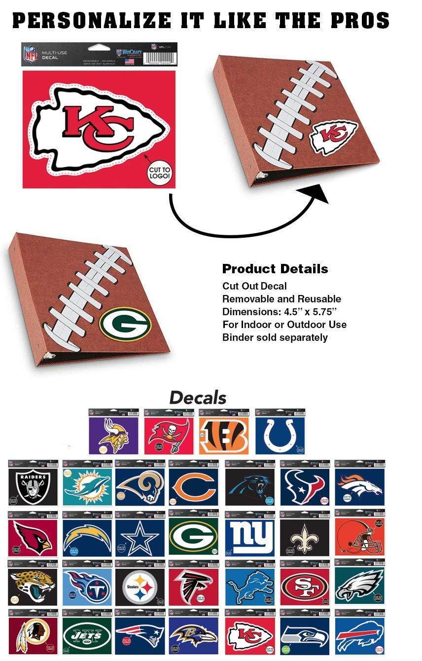 Pigskinz - 3 Ring Football Binder - Embossed Paper Looks and Feels Like a Real Football - Football Card Binder