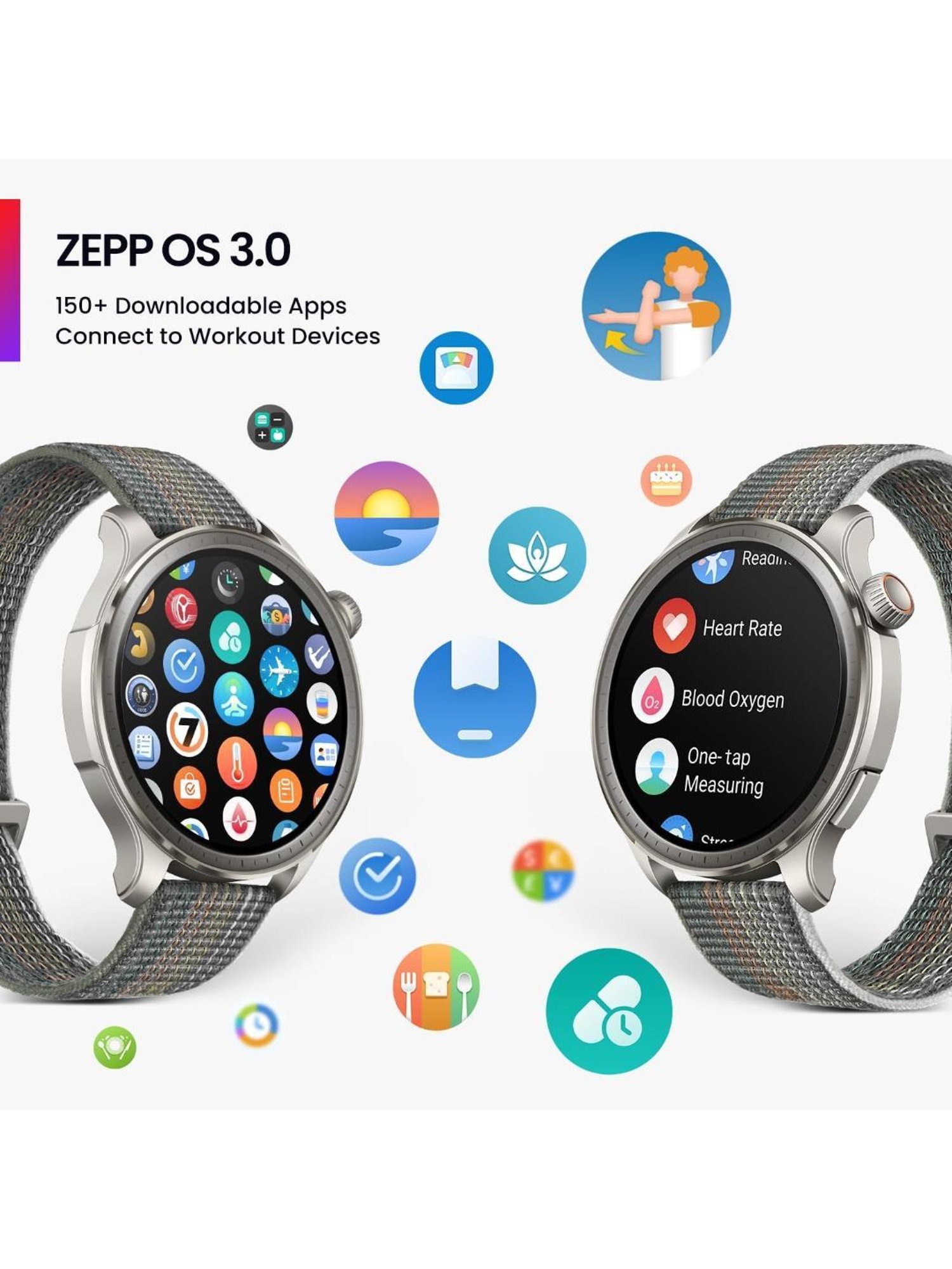 Amazfit Balance Bluetooth Calling Smartwatch with 1.5 inch AMOLED Display & 14-Day Battery (Grey)