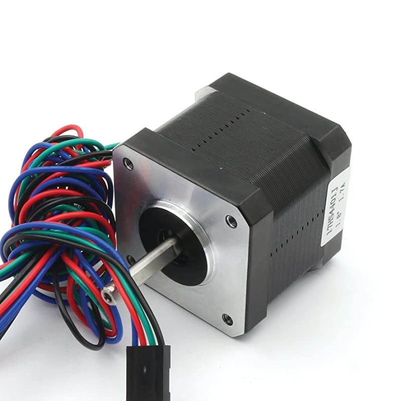 Nema 17 Stepper Motor 40mm 64oz-in 45Ncm 1.7A 1.8 degree 2 phase with 1M 4-pin Cable & Connector Bipolar 42 stepping motor for 3D Printer Hobby CNC Router Machine 17HS4401J