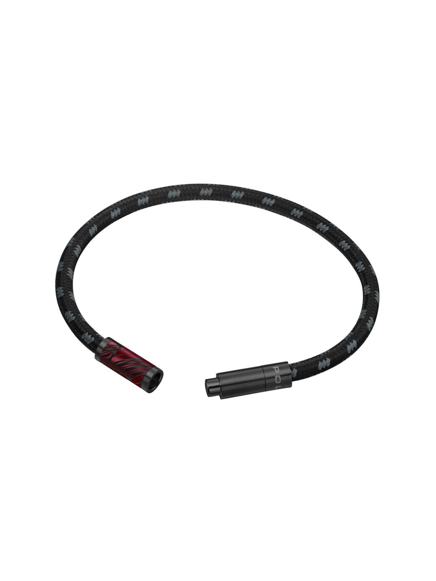 Police Plaint Emblem Woven Cord Black Casual Bracelet for Men