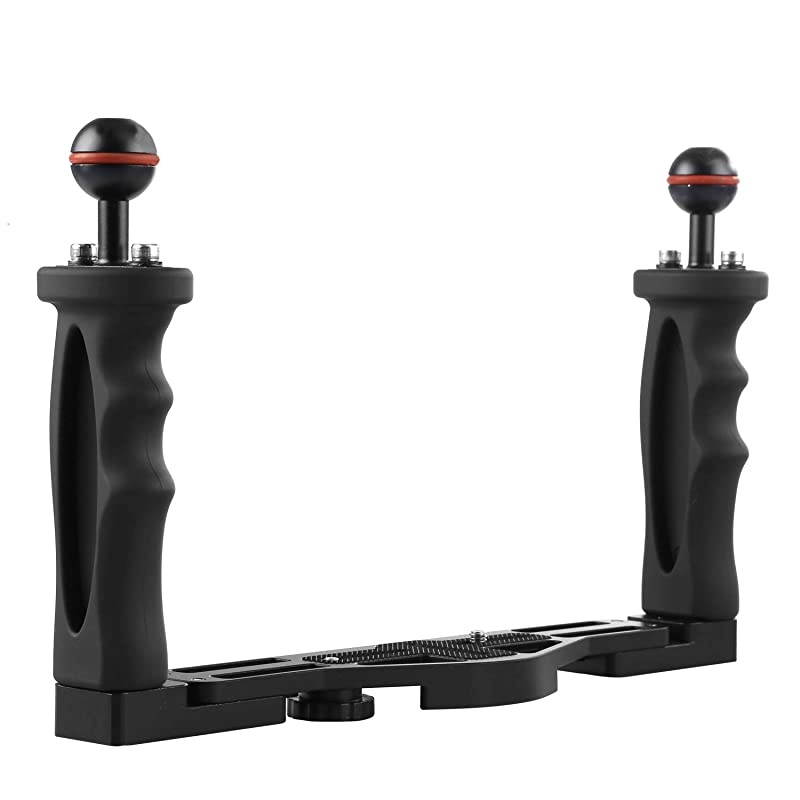 Underwater Video Light Stabilizer Tray, Lightweight Aluminium Tray for GoPro OSMO and Any Other Camera with 1/4 inch Screw Hole