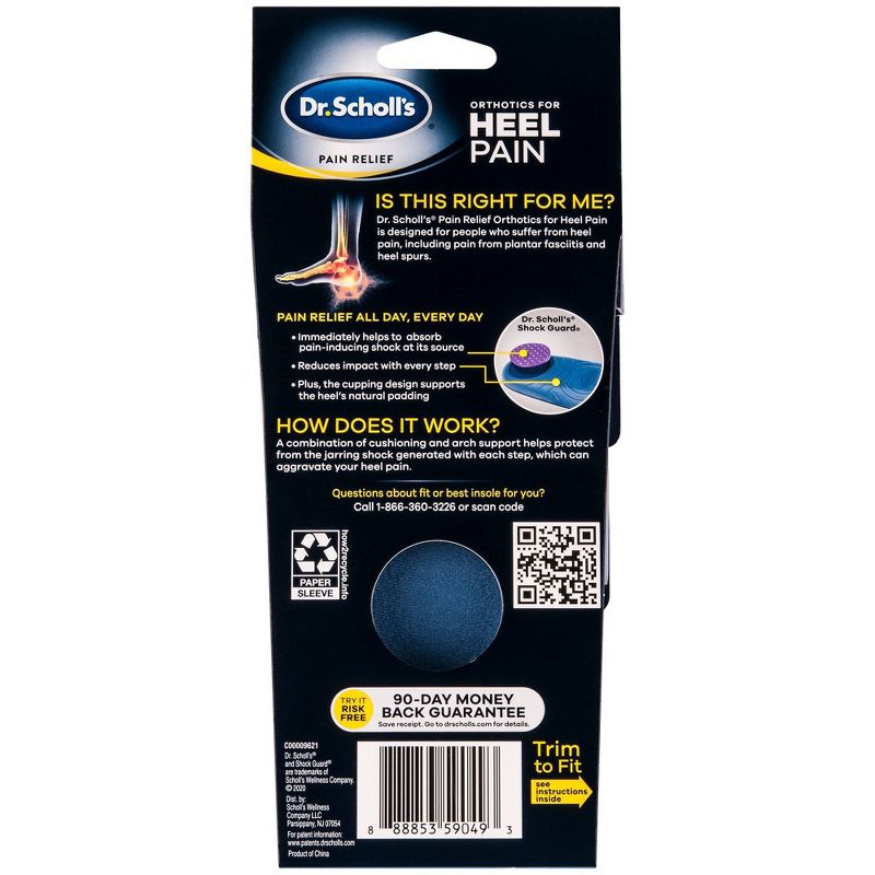 Dr. Scholl's Pain Relief Orthotics for Heel Pain for Men - 1 Pair - Size (8-12)