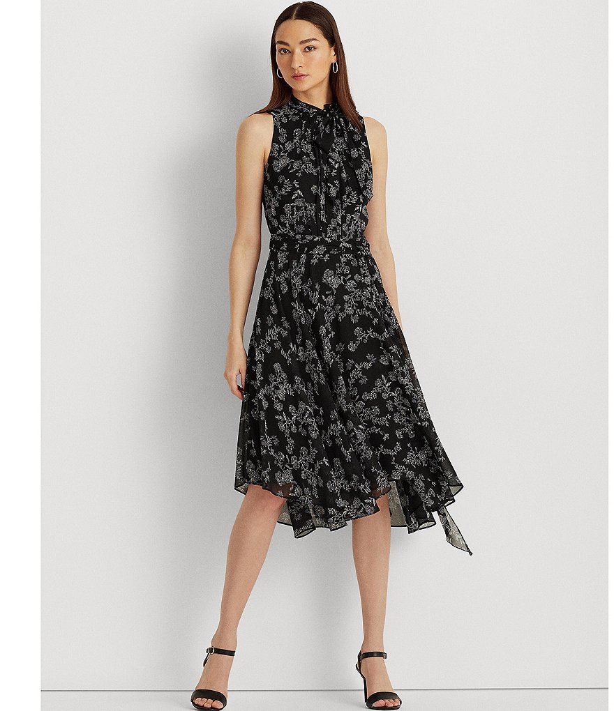 Jkara Chiffon Popover Beaded V-Neck 3/4 Capelet Sleeve Gown