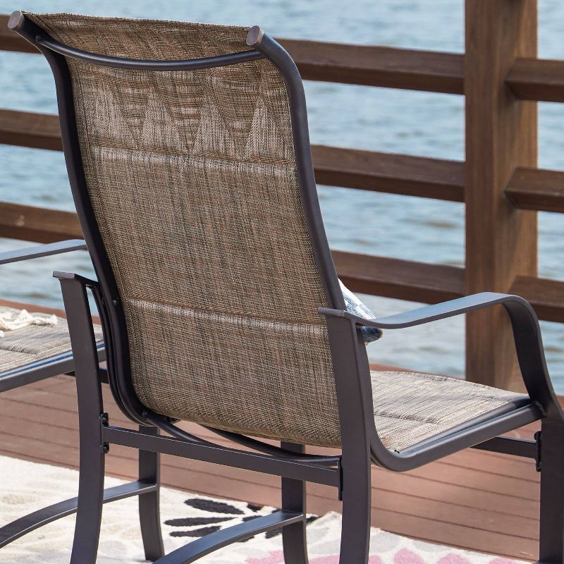 7pc Steel Patio Dining Sets Gray - Lokatse