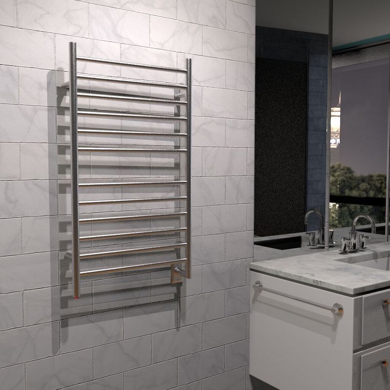 Amba RWHL-SB Radiant Large Straight Hardwired Wall Mounted Towel Warmer, Brushed