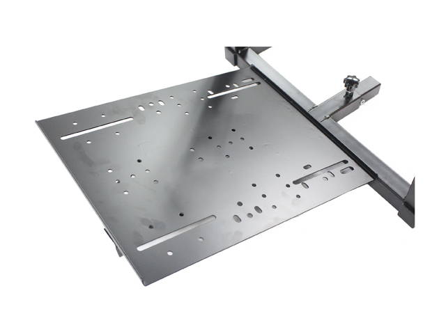 GTR Racing Simulator GTAF-BLK-S105LWHTRD - GTA-F Model (Black) Triple or Single Monitor Stand with White/Red Adjustable Leatherette Seat, Racing Simulator Cockpit gaming chair Single Monitor Stand