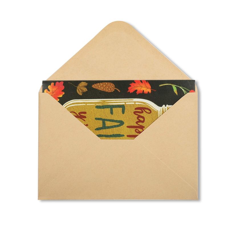 48-Pack Happy Thanksgiving Cards with Kraft Envelopes (4x6, 3 Fall Designs)