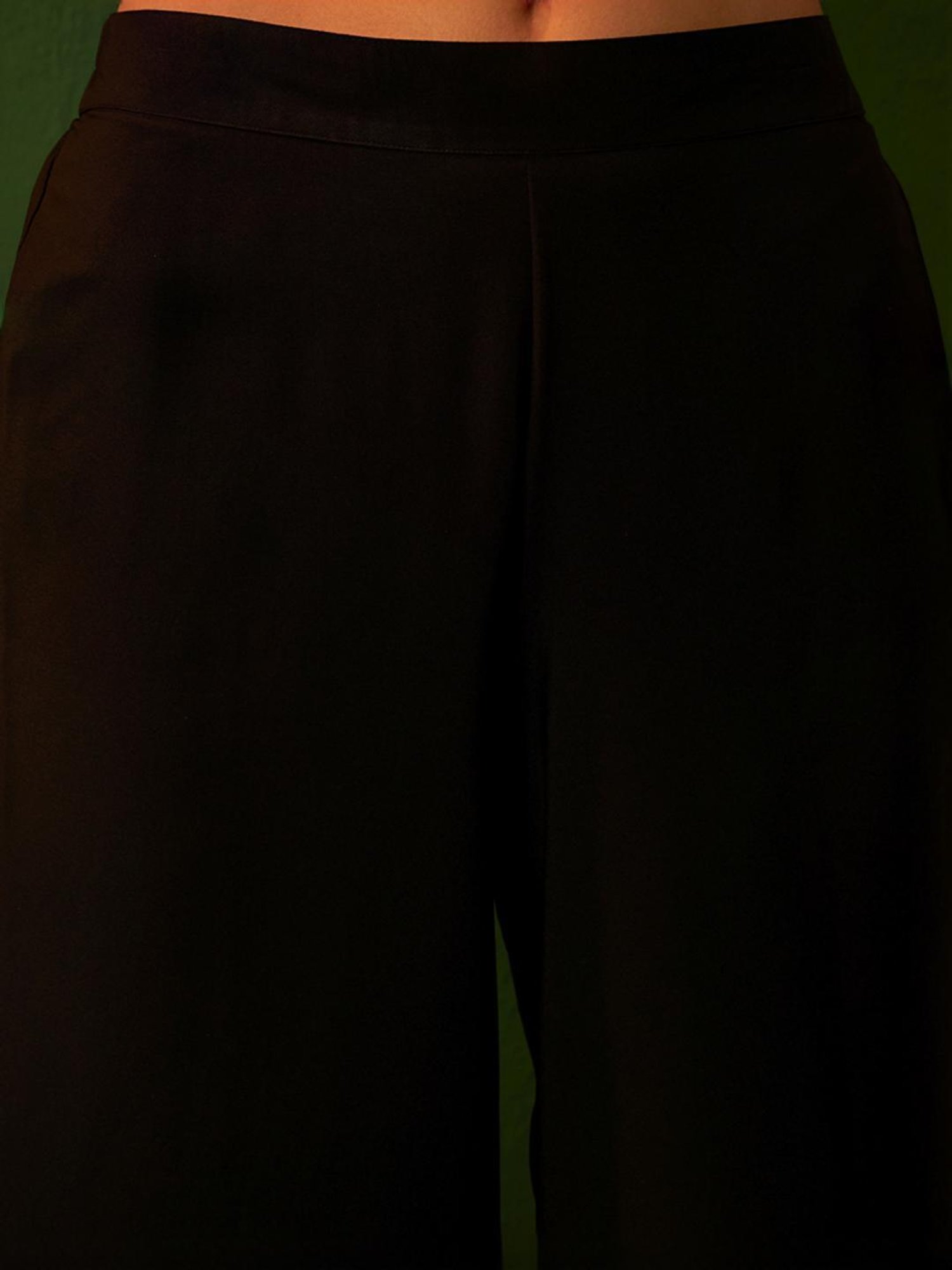 Ziyaa Black Printed Kurta Palazzo Set