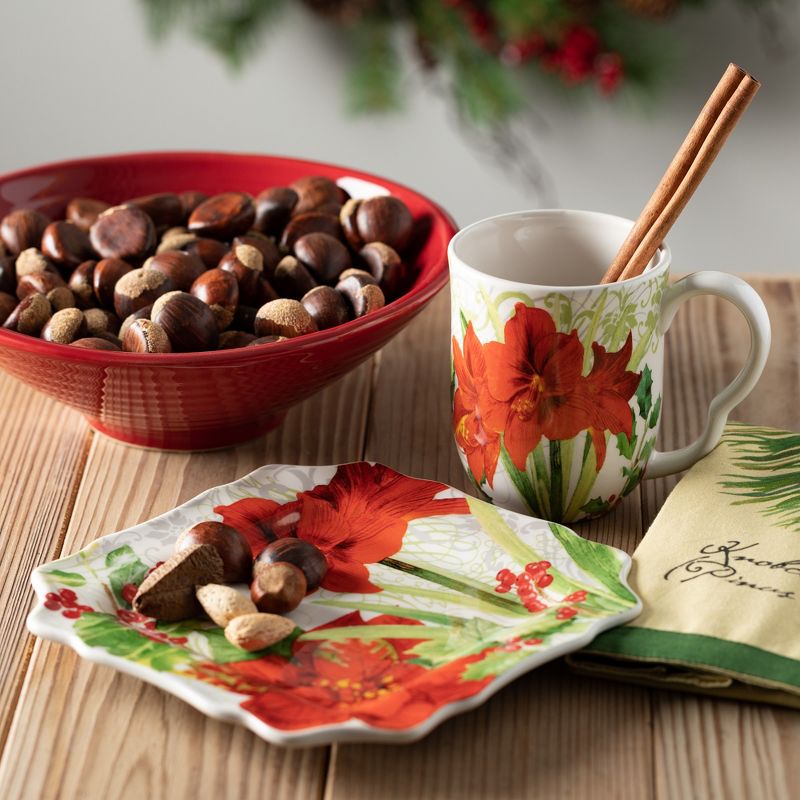 Blue Rose Polish Pottery Garland of Blue Dessert Plate