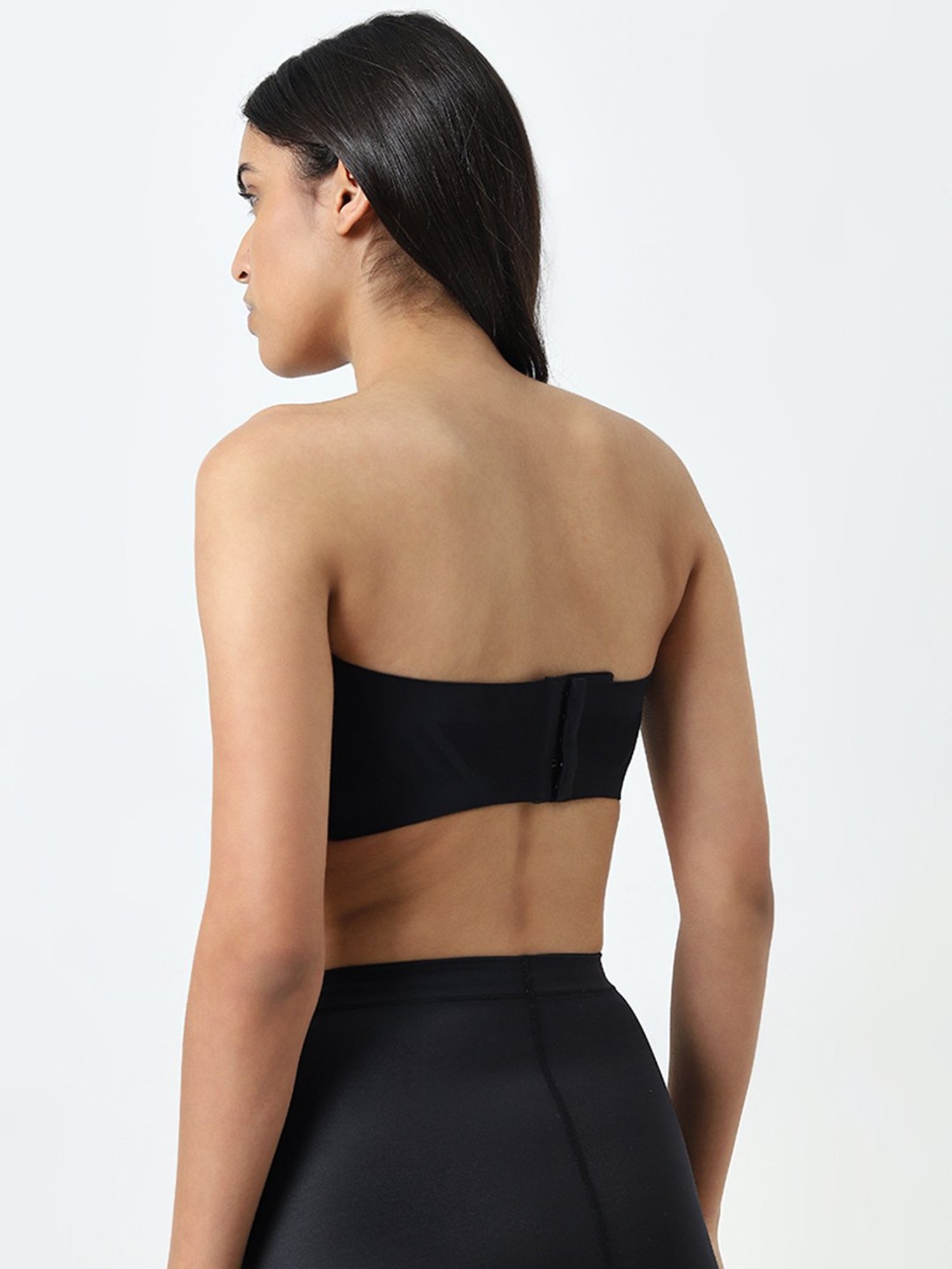 Wunderlove by Westside Black Padded Invisible Super grip Strapless Bra