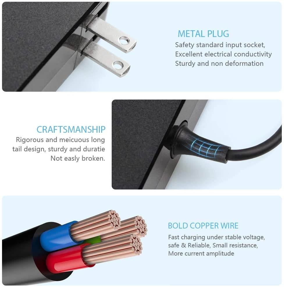 65W/61W 1.5A Notebook Tablet PC Type C Power Adapter for ASUSHPAcerApple MacBookHuawei MatebookRedimibookand Any Other Laptops or Smart Phones with The USB C Interface