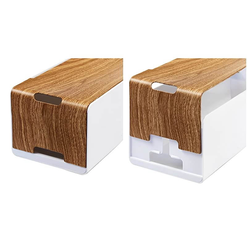 Cable Management Box Cord Organizer Power Strips or Surge Protectors Hide Loose Wires Behind TVs Home Office Computers Office Desks Entertainment Centers