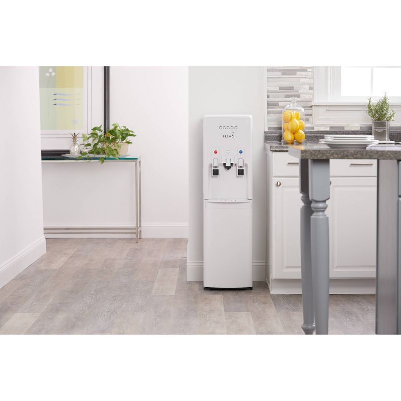 Primo Bottom Loading Water Dispenser with Single-Serve Brewing - White