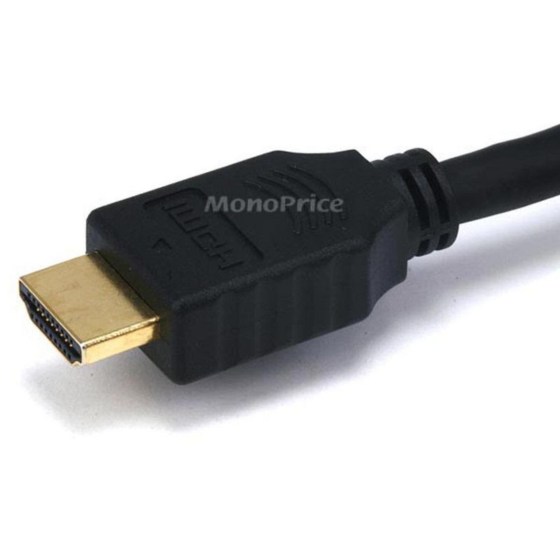 Monoprice Video Cable - 6 Feet - Black | 28AWG HDMI to M1-D Ferrite cores