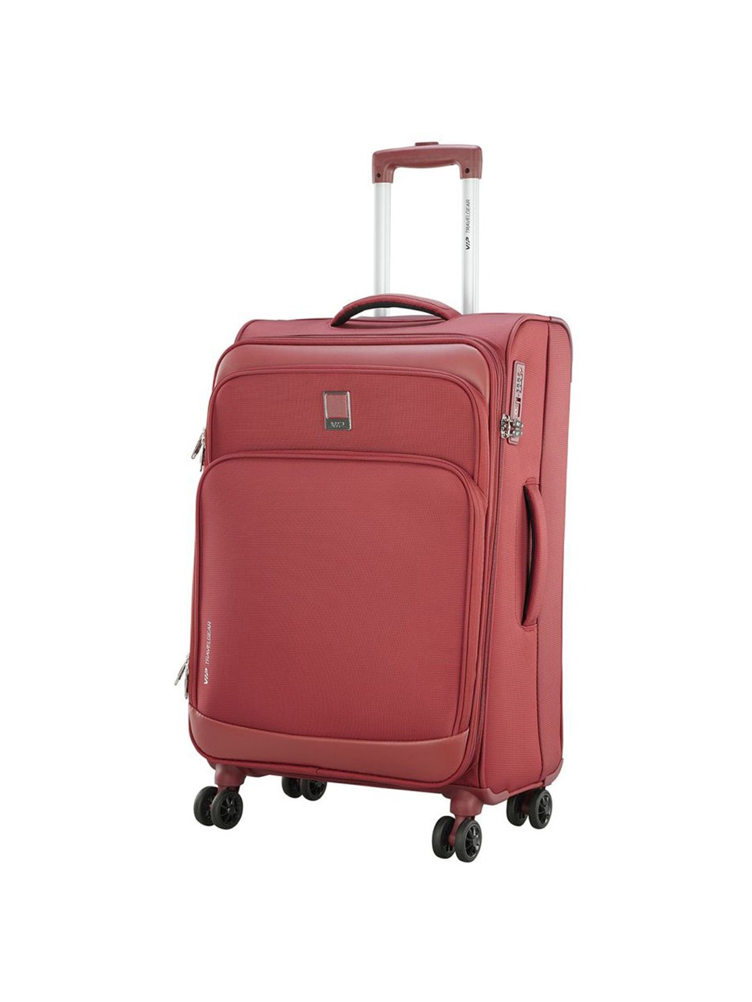 VIP Ultimus Red Solid Soft Medium Trolley Bag - 30 cm