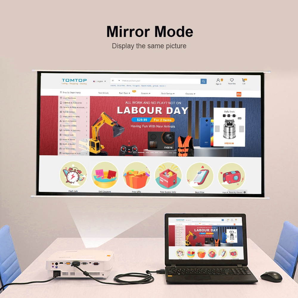 VGA Cable HD 3+6 Pure Copper VGA Male to Female Cable for Desktop/Laptop/Projector 30cm/11.81in