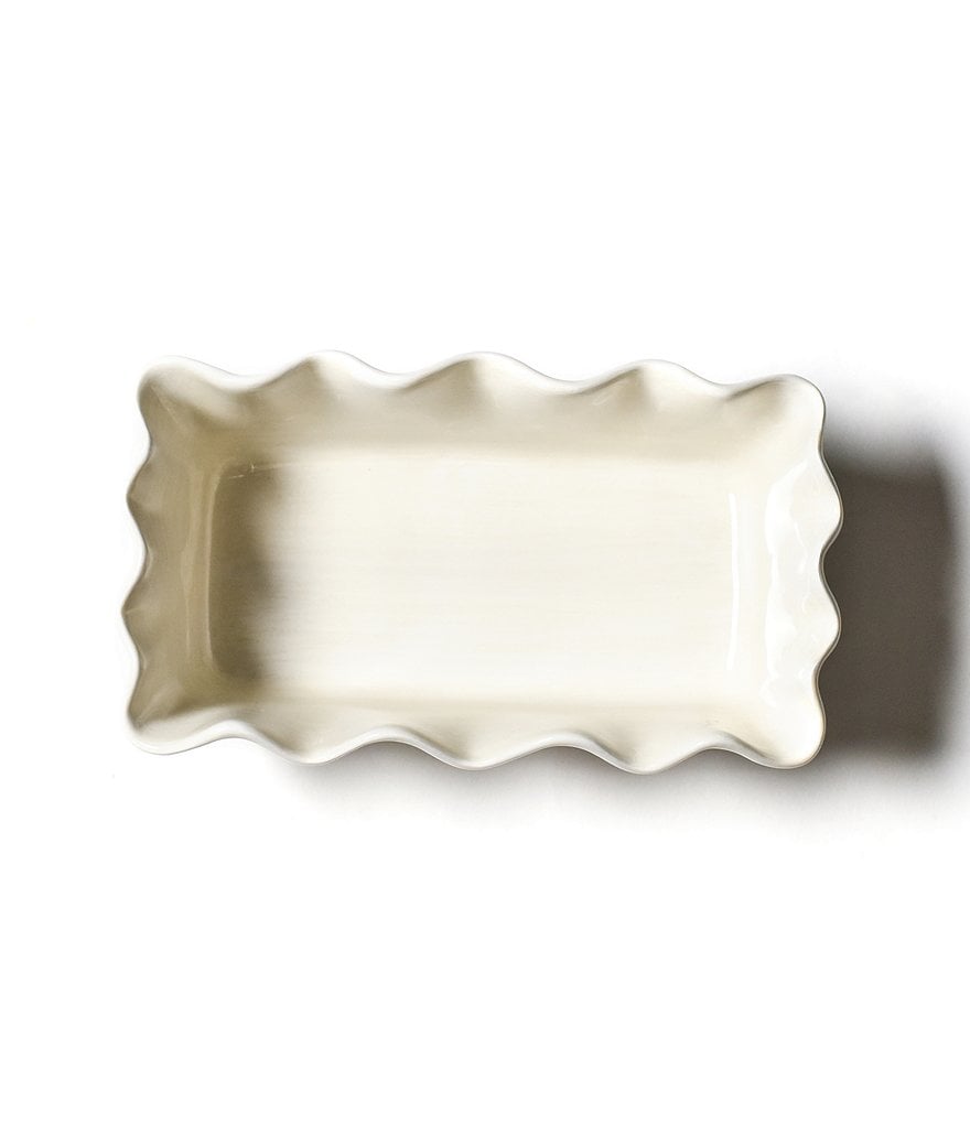 Coton Colors Signature White Ruffle Loaf Pan