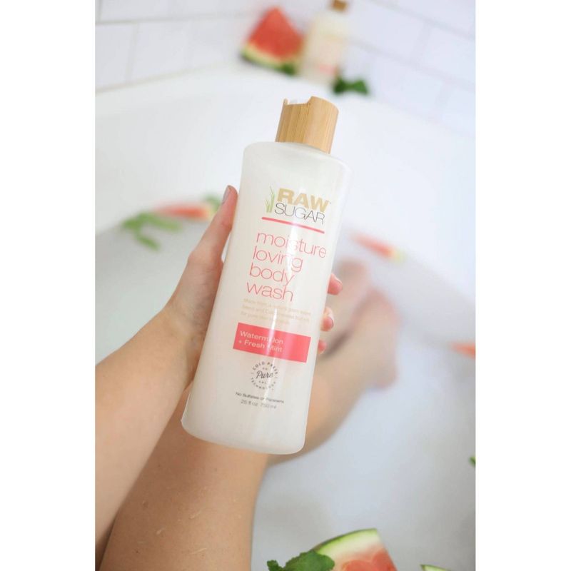 Raw Sugar Watermelon and Fresh Mint Moisture Loving Body Wash - 25 fl oz