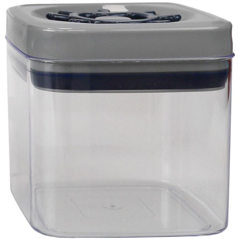 Michael Graves Design Twist &lsquo;N Lock Square 1 Liter Clear Plastic Canister, Indigo