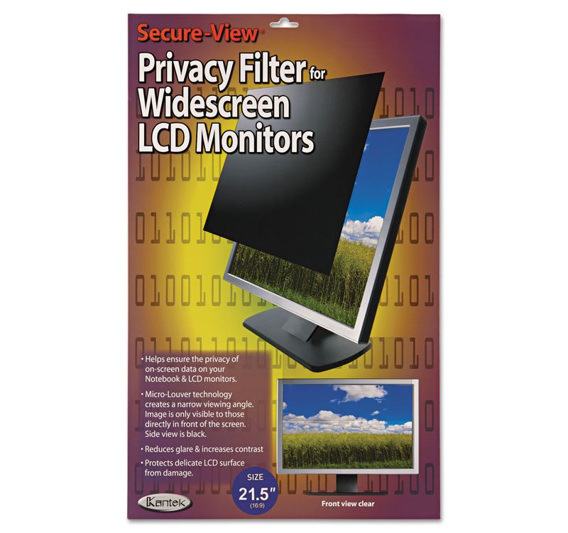 Kantek Secure View LCD Monitor Privacy Filter For 21.5" Widescreen SVL215W