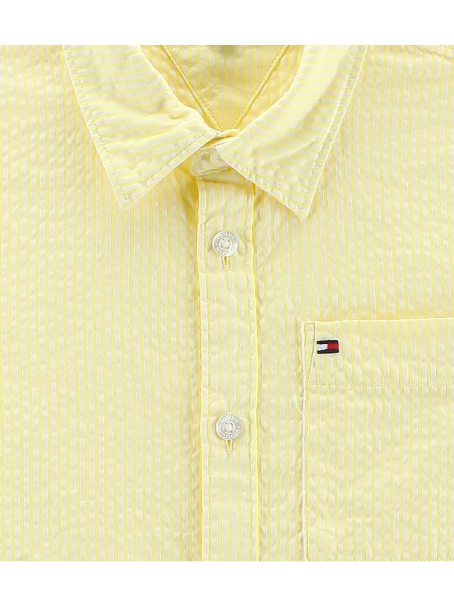 Tommy Hilfiger Yellow Stripe Striped Relaxed Fit Shirt