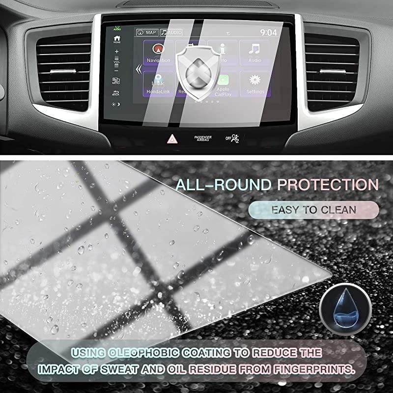 20162019 Ridgeline Tempered Glass Navigation Screen Protector Center Touch High Clarity AntiScratch with SilkScreen Printing Tech 8Inch