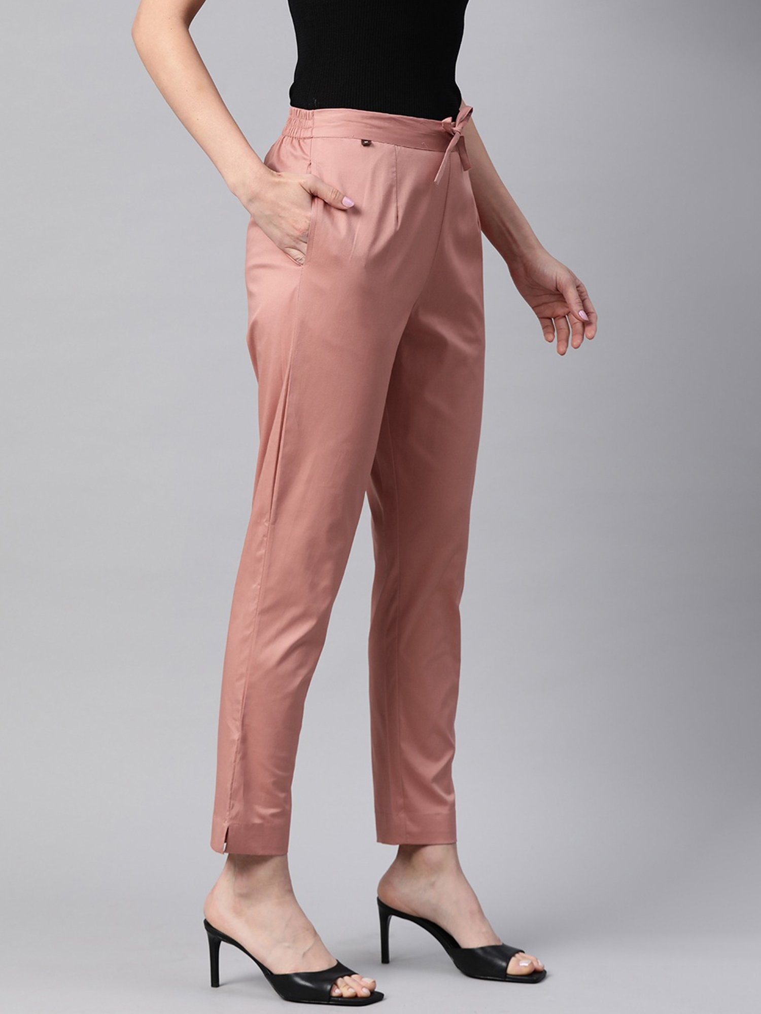 READIPRINT FASHIONS Peach Regular Fit Pants