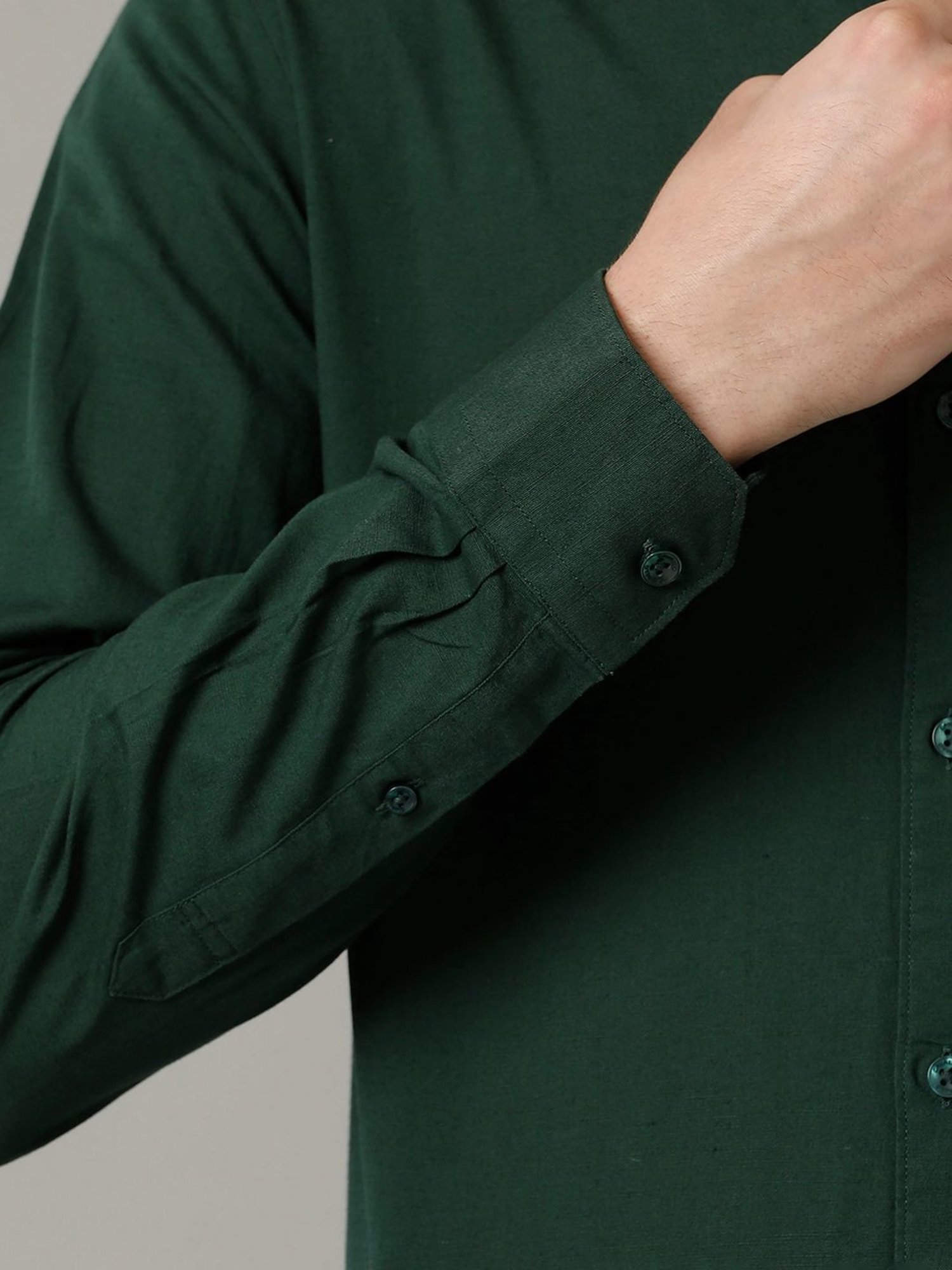 Kuons Avenue Cobalt Blue Slim Fit Denim Shirt