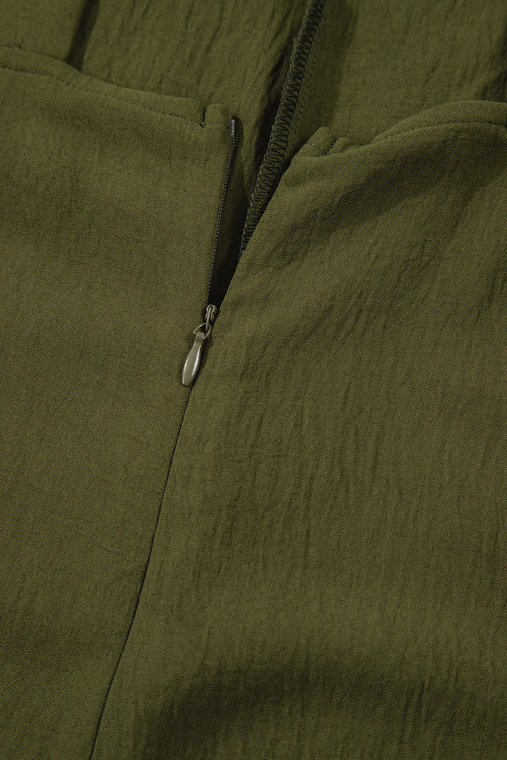 Gray Textured Wide Leg Overall with Pockets