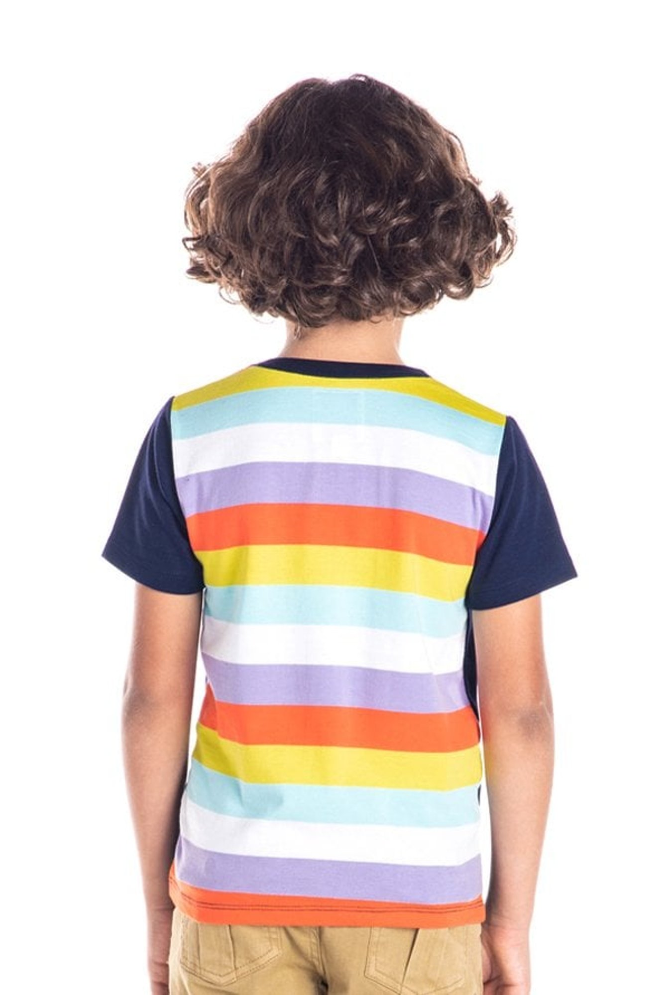 Cherry Crumble By Nitt Hyman Kids Navy Cotton T-Shirt