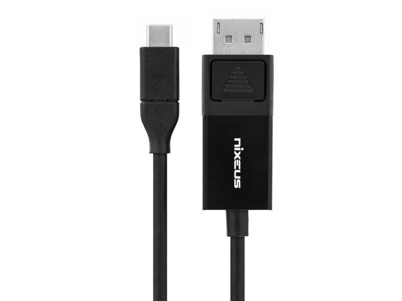 Nixeus USB Type-C to DisplayPort Cable (6 ft) - Thunderbolt 3 Compatible and USB 3.1 Compatible for up to 4K 60Hz Monitors, FHD 1080P 240Hz, QHD 144Hz and 3440 x 1440 Wide QHD 144Hz Gaming Monitors