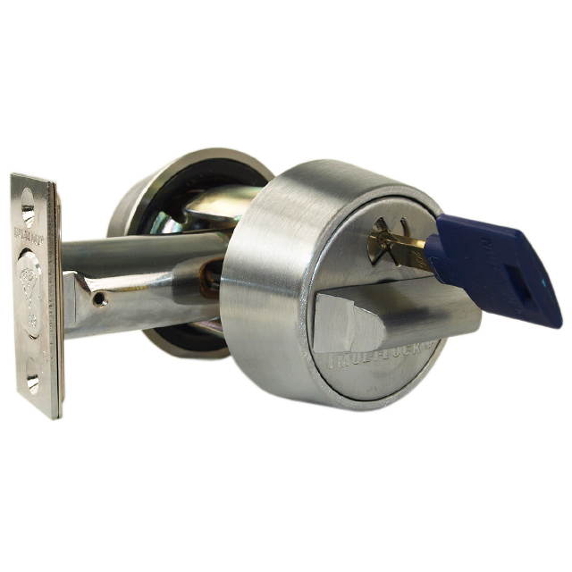 Mul-t-lock, HDC-26-206, Satin Chrome, Hercular Double Cylinder Captive Key Deadbolt, HIGH SECURITY, INTERACTIVE + 206 KEYWAY