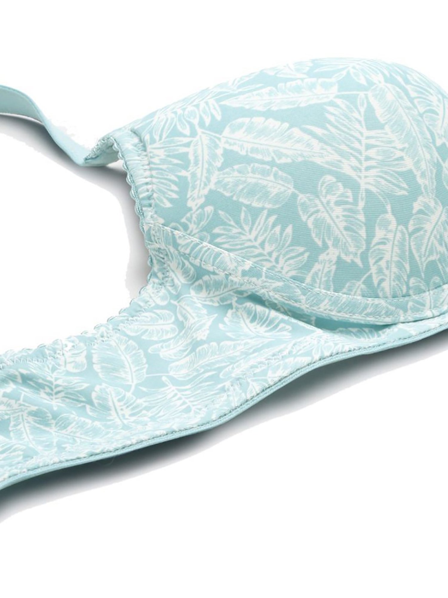 Leading Lady Blue & Sea Green Printed Full Coverage T-Shirt Bra - Pack of 2