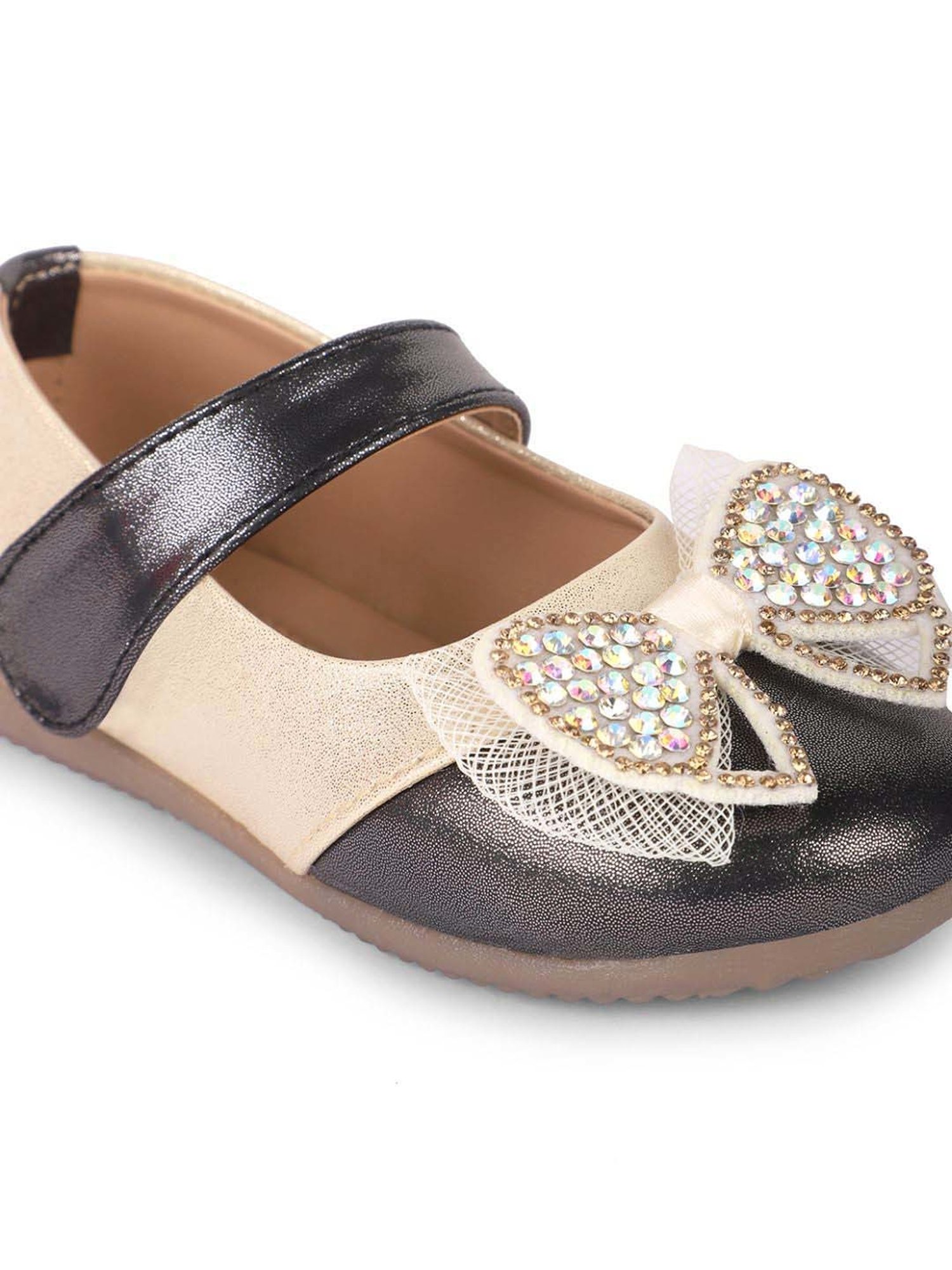 Minesole Kids Black & White Mary Jane Shoes