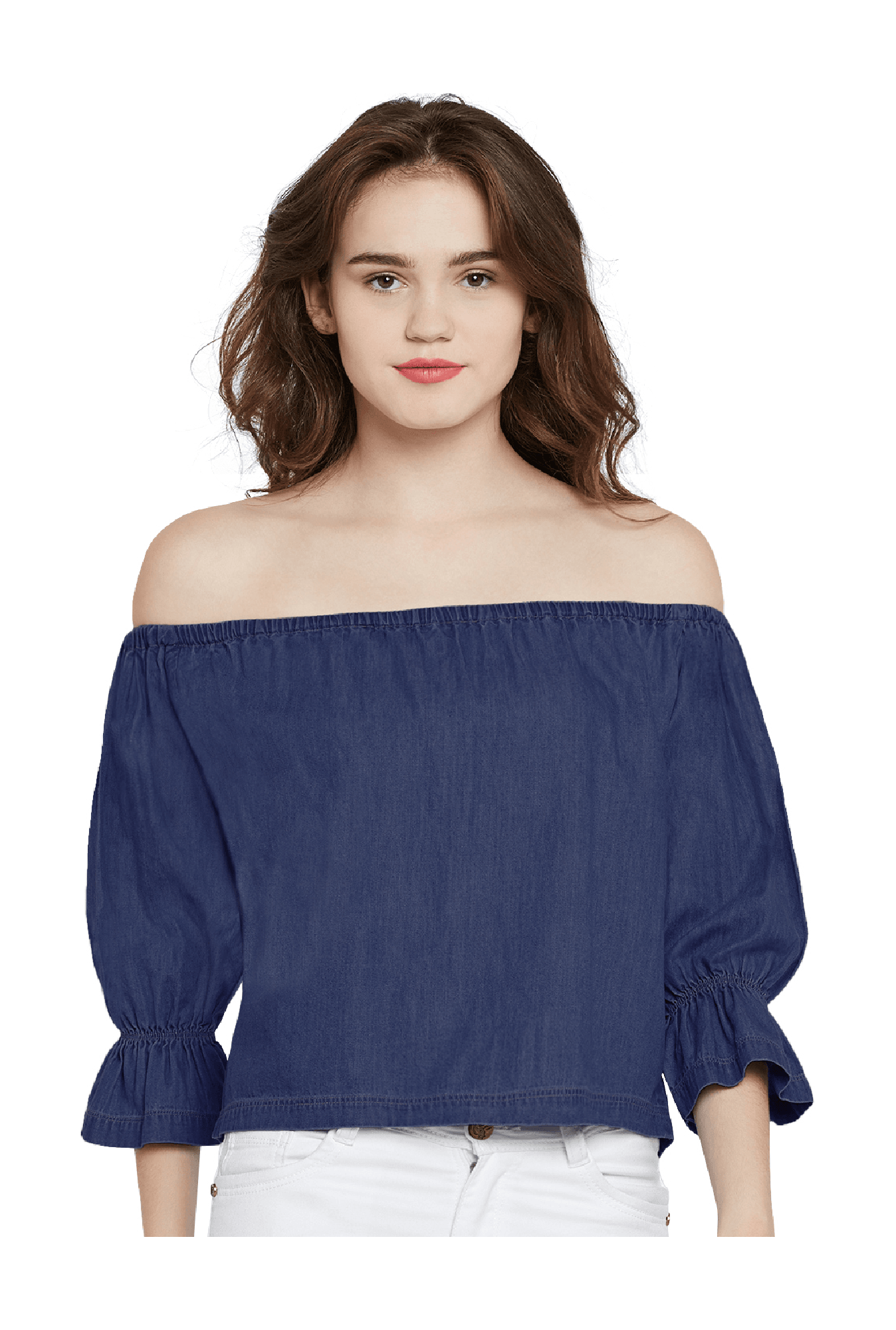 Miss Chase Blue Denim Top