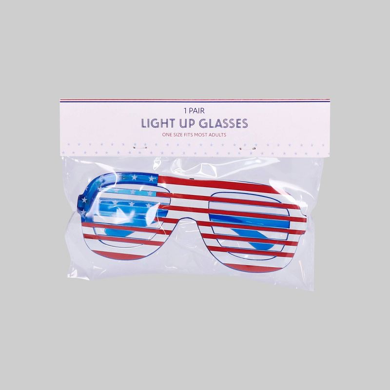 4ct Light-Up Necklaces and Glasses Red/White/Blue - Bullseye's Playground™