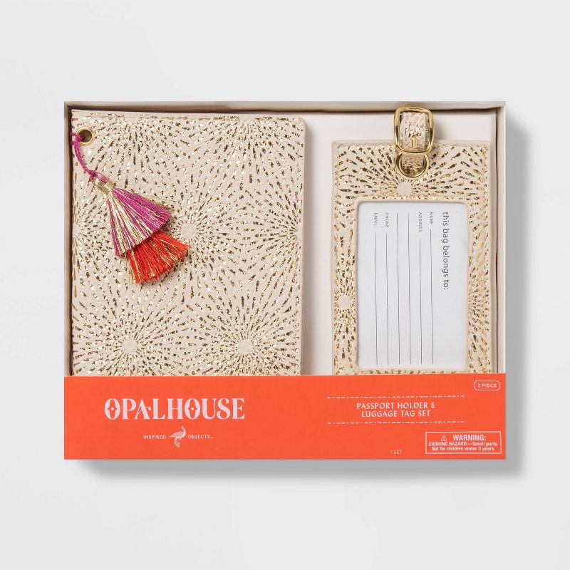 Passport & Luggage Tag Set Gold Starburst - Opalhouse™