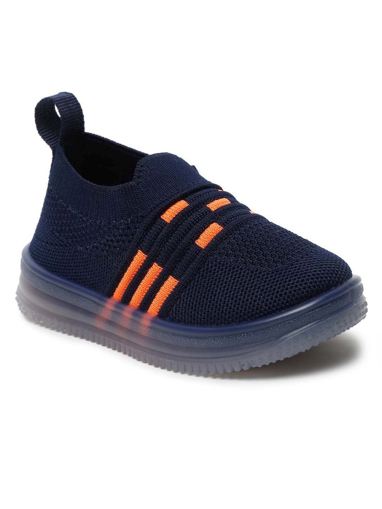 Tiny Bugs Kids Navy & Orange Casual Sneakers