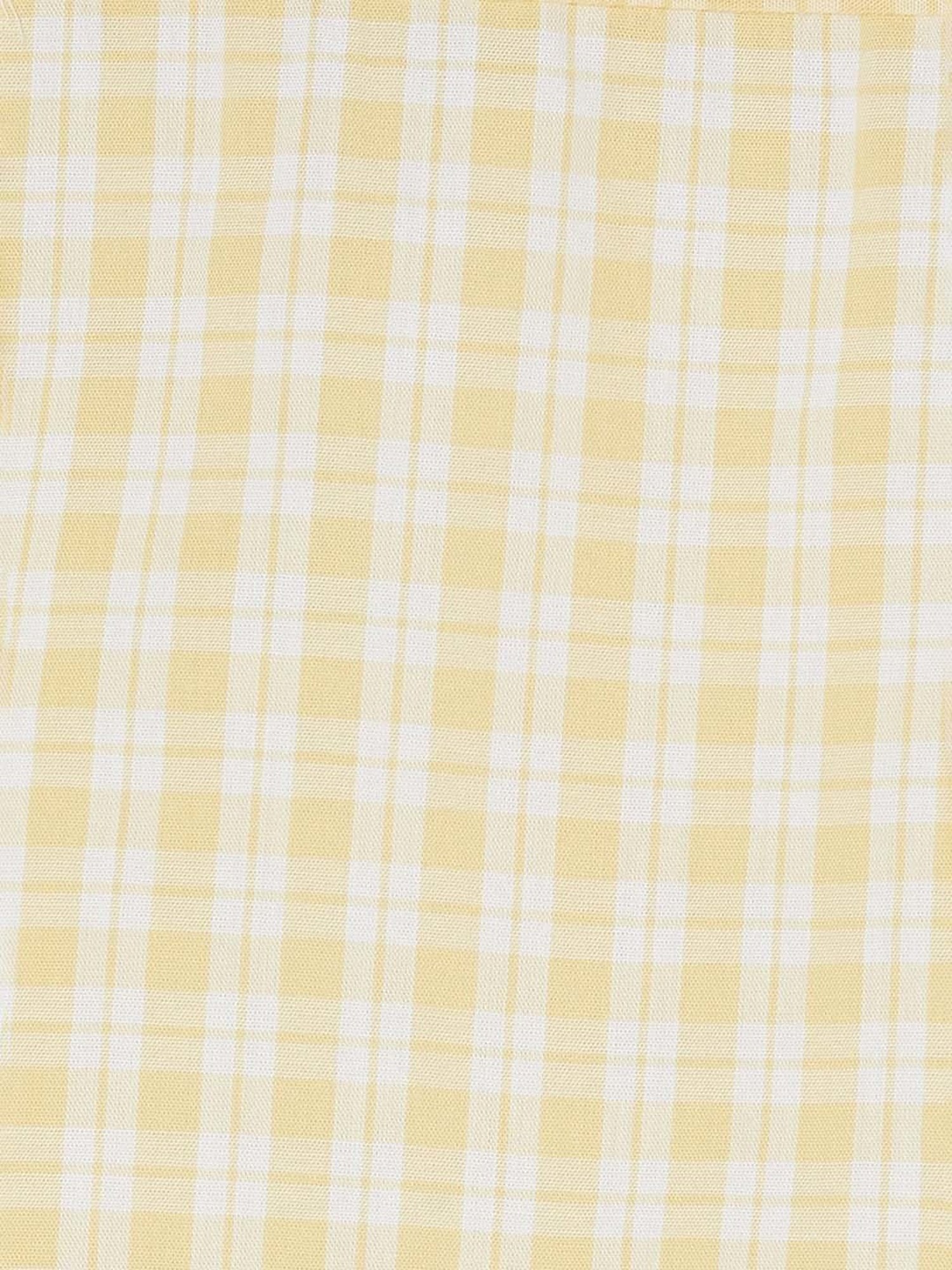 Juniors by Lifestyle Yellow Cotton Chequered Full Sleeves Shirt